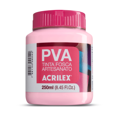 Pintura para Artesanía PVA Rosa 250ml, ACRILEX