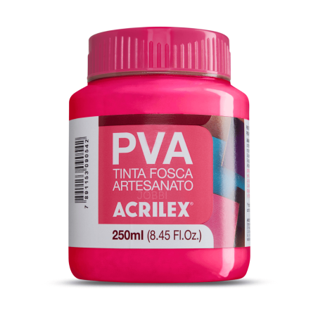 Pintura para Artesanía PVA Rosa Oscuro 250ml, ACRILEX