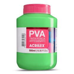 Pintura para Artesanía PVA Verde Hoja 500ml, ACRILEX