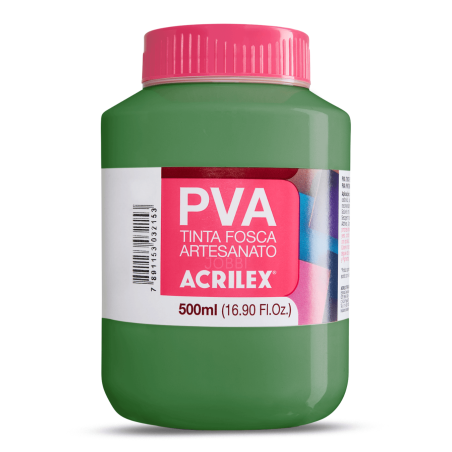 Pintura para Artesanía PVA Verde Musgo 500ml, ACRILEX