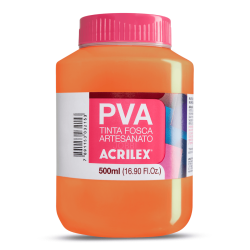 Pintura para Artesanía PVA Naranja 500ml, ACRILEX