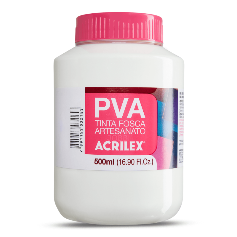 Pintura para Artesanía PVA Blanco 500ml, ACRILEX