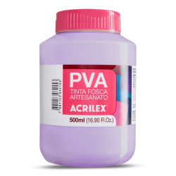 Pintura para Artesanía PVA Lila 500ml, ACRILEX
