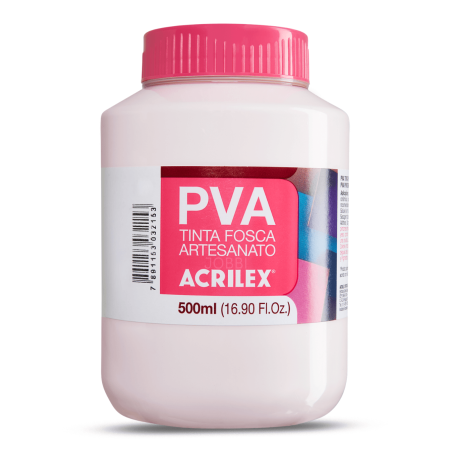 Pintura para Artesanía PVA Rosa Bebé 500ml, ACRILEX