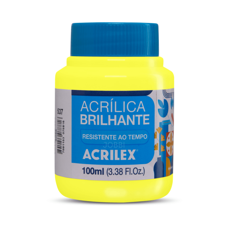 Pintura Acrílica Brillante 100ML, Amarillo Limón - ACRILEX