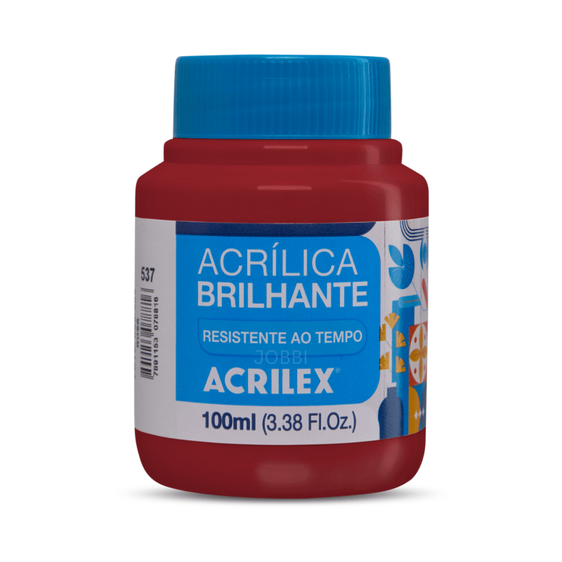 Pintura Acrílica Brillante 100ML, Rojo Escarlata - ACRILEX