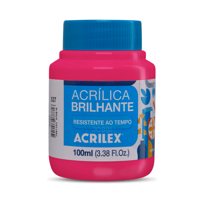 Pintura Acrílica Brillante 100ML, Rosa Oscuro - ACRILEX
