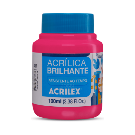 Pintura Acrílica Brillante 100ML, Rosa Oscuro - ACRILEX