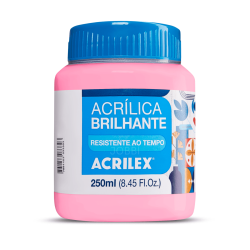 Pintura Acrílica Brillante 250ML, Rosa - ACRILEX