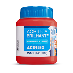 Pintura Acrílica Brillante 250ML, Rojo Fuego - ACRILEX