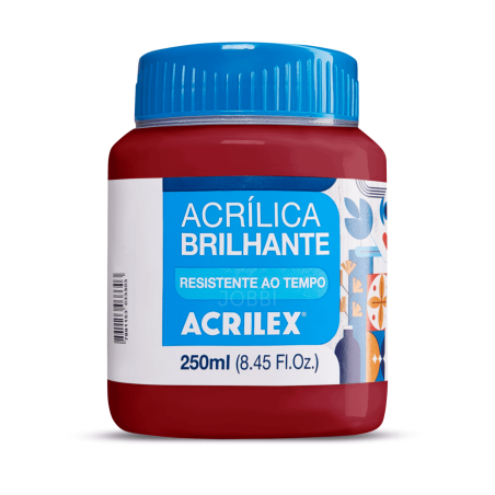 Pintura Acrílica Brillante 250ML, Rojo Escarlata - ACRILEX