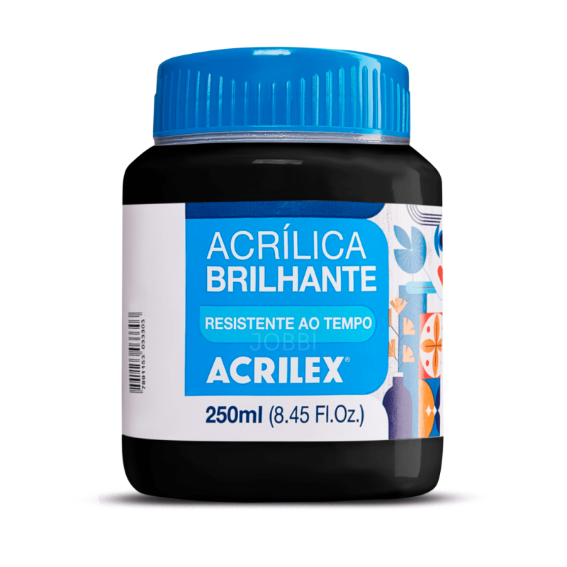 Pintura Acrílica Brillante 250ML, Negro - ACRILEX