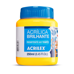 Pintura Acrílica Brillante 250ML, Amarillo Oro - ACRILEX