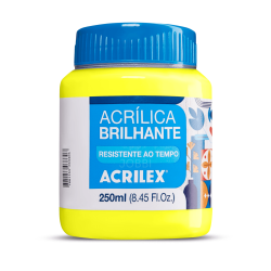 Pintura Acrílica Brillante 250ML, Amarillo Limón - ACRILEX