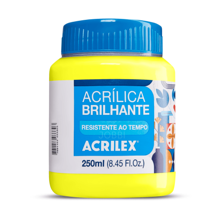 Pintura Acrílica Brillante 250ML, Amarillo Limón - ACRILEX