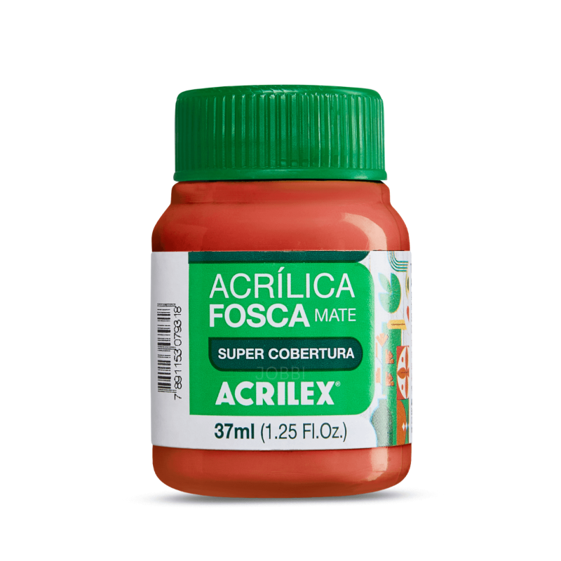 Pintura Acrílica Mate 37ML, Rojo Fuego - ACRILEX