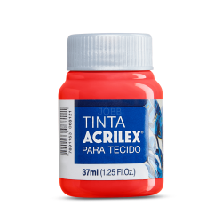 Pintura para Tela Acrilex 37ml Rojo Fuego 507