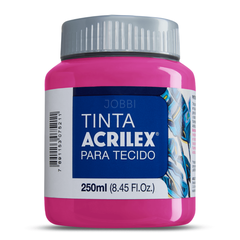 Pintura para tela Acrilex 250ml Rojo Carmín 509