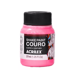Pintura Para Cuero 37ml, Color Rosa Fosforescente ACRILEX