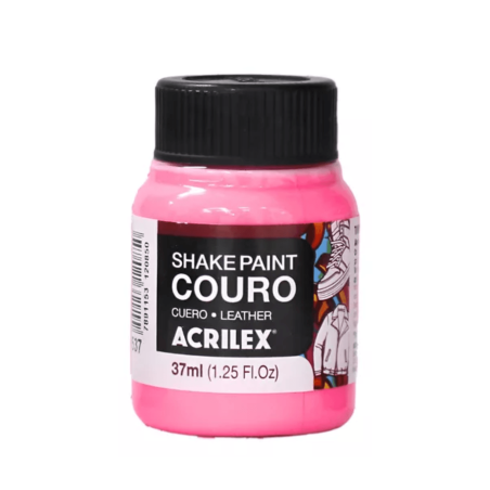 Pintura Para Cuero 37ml, Color Rosa Fosforescente ACRILEX