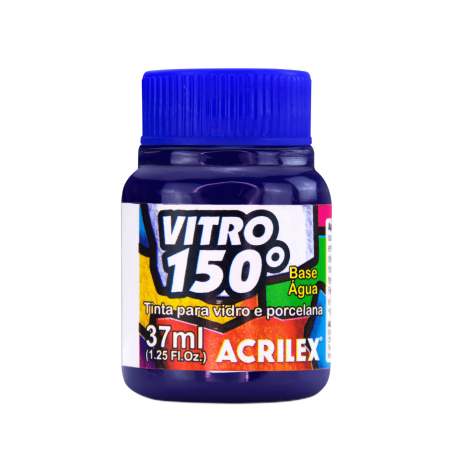Pintura para Vidrio VITRO 150 Azul, ACRILEX