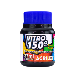 Pintura para Vidrio VITRO 150 Negro, ACRILEX