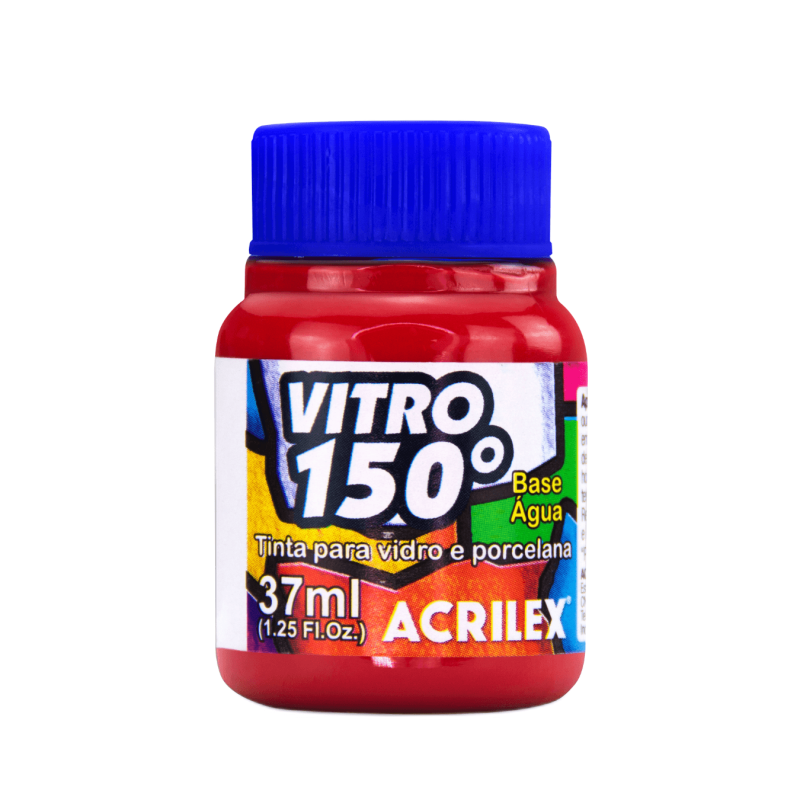 Pintura para Vidrio VITRO 150 Rojo Escarlata, ACRILEX