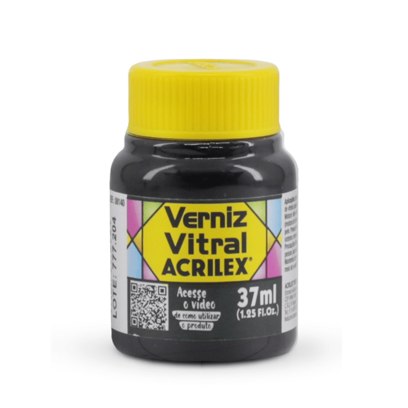 Barniz Vitral Negro37 ML, ACRILEX