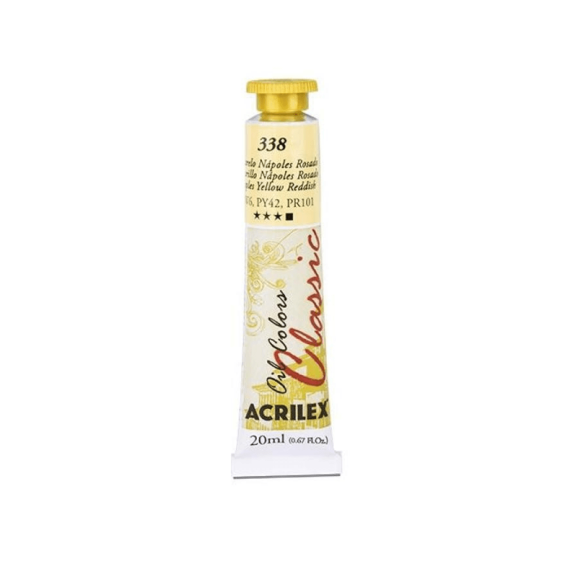 Oil Colors 338 Amarillo Nápoles Rosado 20ml ACRILEX