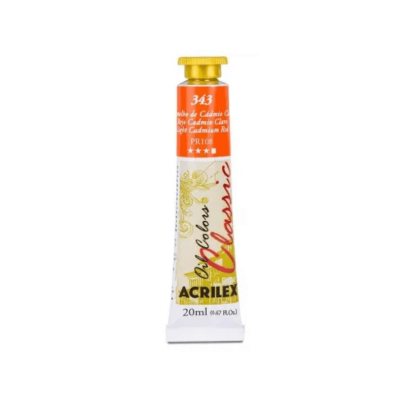 Oil Colors 343 Rojo Cadmio Claro 20ml ACRILEX