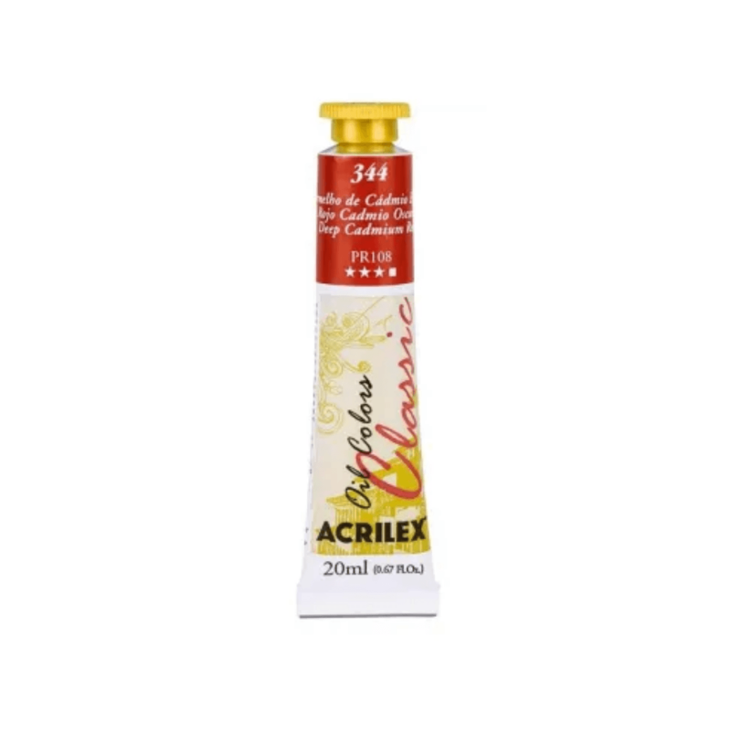 Oil Colors 344 Rojo Cadmio Oscuro 20ml ACRILEX