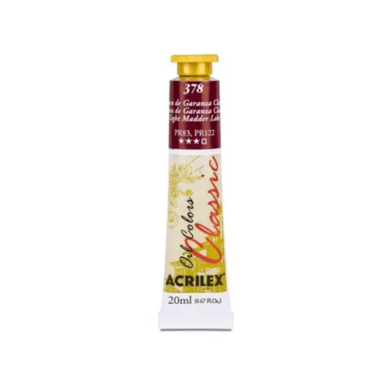 Oil Colors 378  Laca de Garanza Clara 20ml ACRILEX