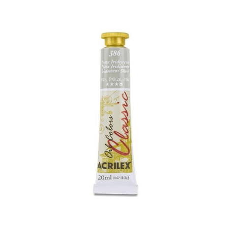 Oil Colors 386 Plata Iridiscente Metálico 20ml ACRILEX