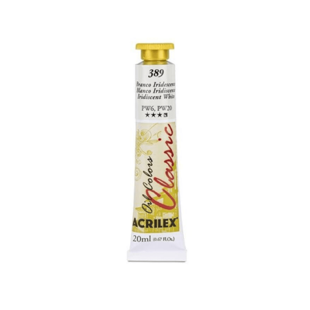 Oil Colors 389 Blanco Iridiscente Metálico 20ml ACRILEX