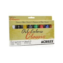 KIT 8 COLORES OIL COLORS 20ML C/U, ACRILEX