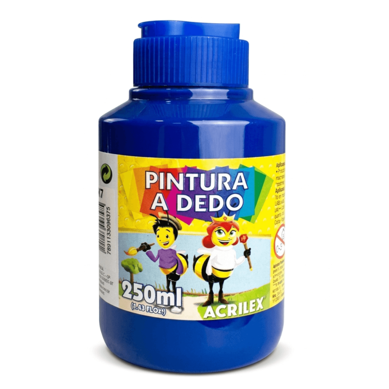 Pintura al Dedo Azul Turquesa 250ml, ACRILEX