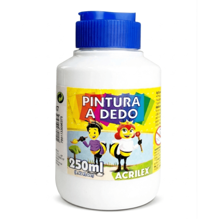 Pintura al Dedo Blanco 250ml, ACRILEX