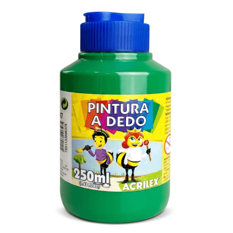 Pintura al Dedo Verde Bandera 250ml, ACRILEX