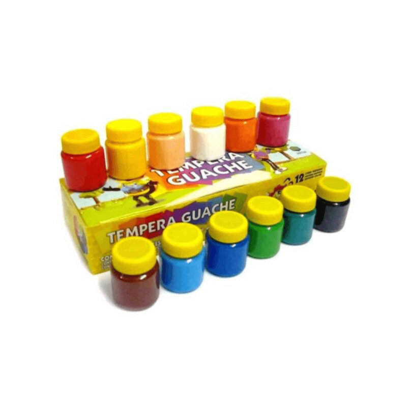 Tempera guache de 12 colores 15ml, ACRILEX