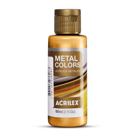 Pintura Acrílica Metal Colors Oro Viejo 60ml, ACRILEX