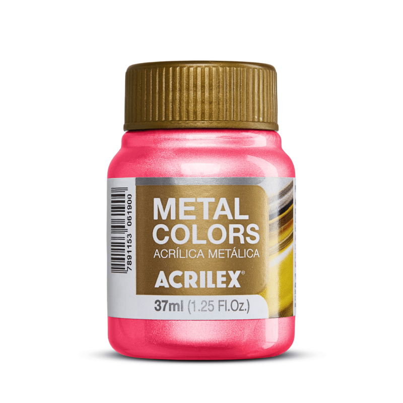 Pintura Acrílica Metal Colors Rojo 37ml, ACRILEX