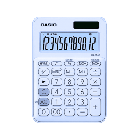Calculadora de Escritorio CASIO 12DG LB - MS-20UC-LB-N-DC