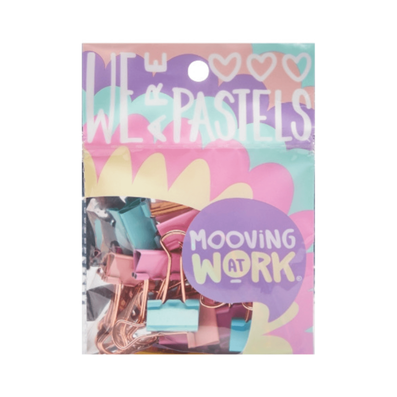 Mooving Doble clip 12 unidades Maw pastel