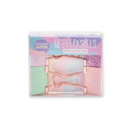 Mooving Doble clip gliter 4unidades Maw pastel