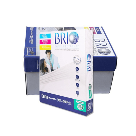 Caja de 10 resmas carta BRIO