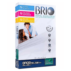 Hojas papel bond oficio de 500 hojas, BRIO