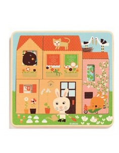 Rompecabezas infantil de madera de 12 piezas Chez-Carrot | Jobbi