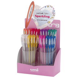 Bolígrafos Signo Sparkling, Exhibidor 48 piezas - Uni-Ball