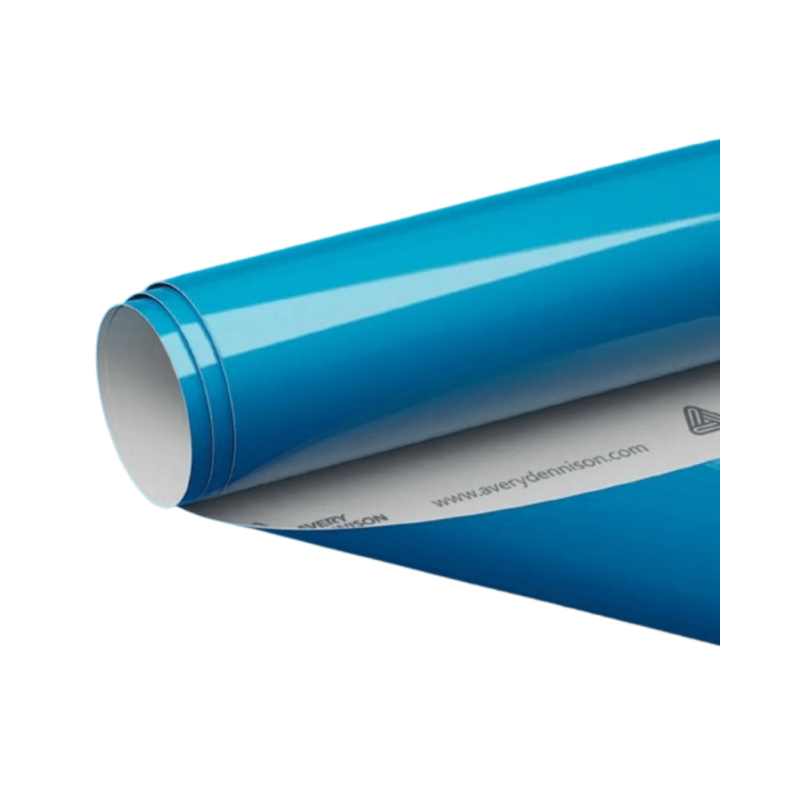 Adhesivo /vinil azul claro glossy 1.22mt x MT