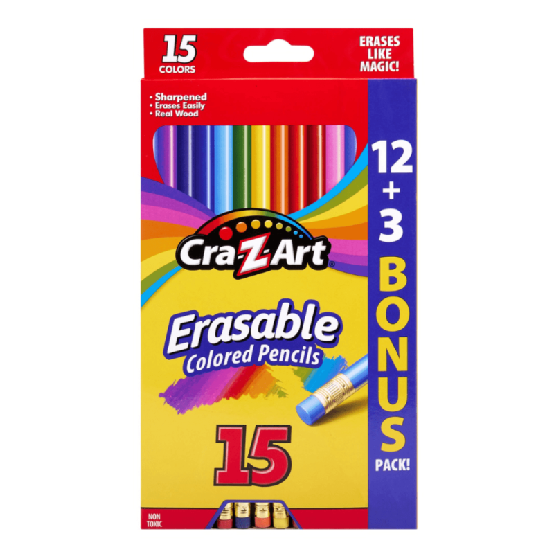 Cra-Z-Art  LAPICES DE COLORES BORRABLES SET 15 PCS